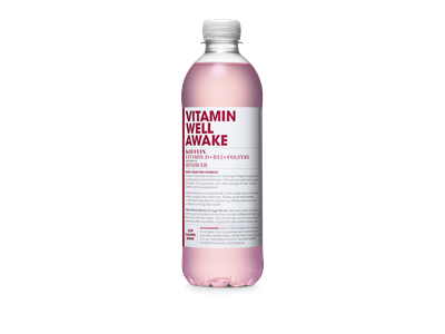 Vitamin Well Awake, hindbær 50 cl./ 12 s